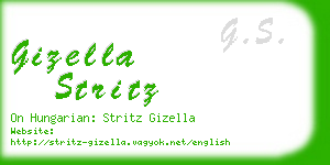 gizella stritz business card